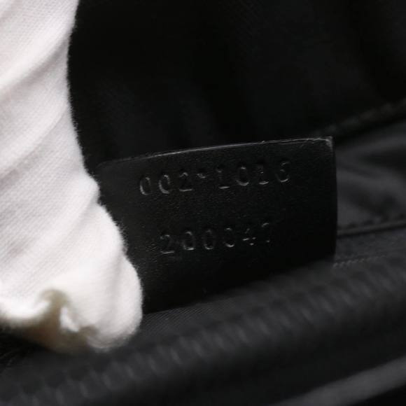 GUCCI Bamboo Hand Bag Canvas Black 002 1016 Auth ep3520 - Picture 12 of 16